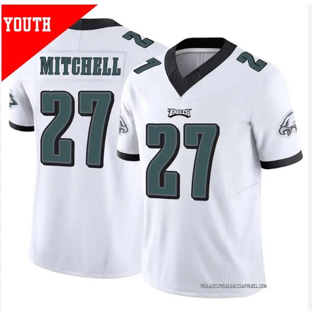 Youth Nike Philadelphia Eagles #27 Quinyon Mitchell Midnight white   Game 2024 NFL Jersey